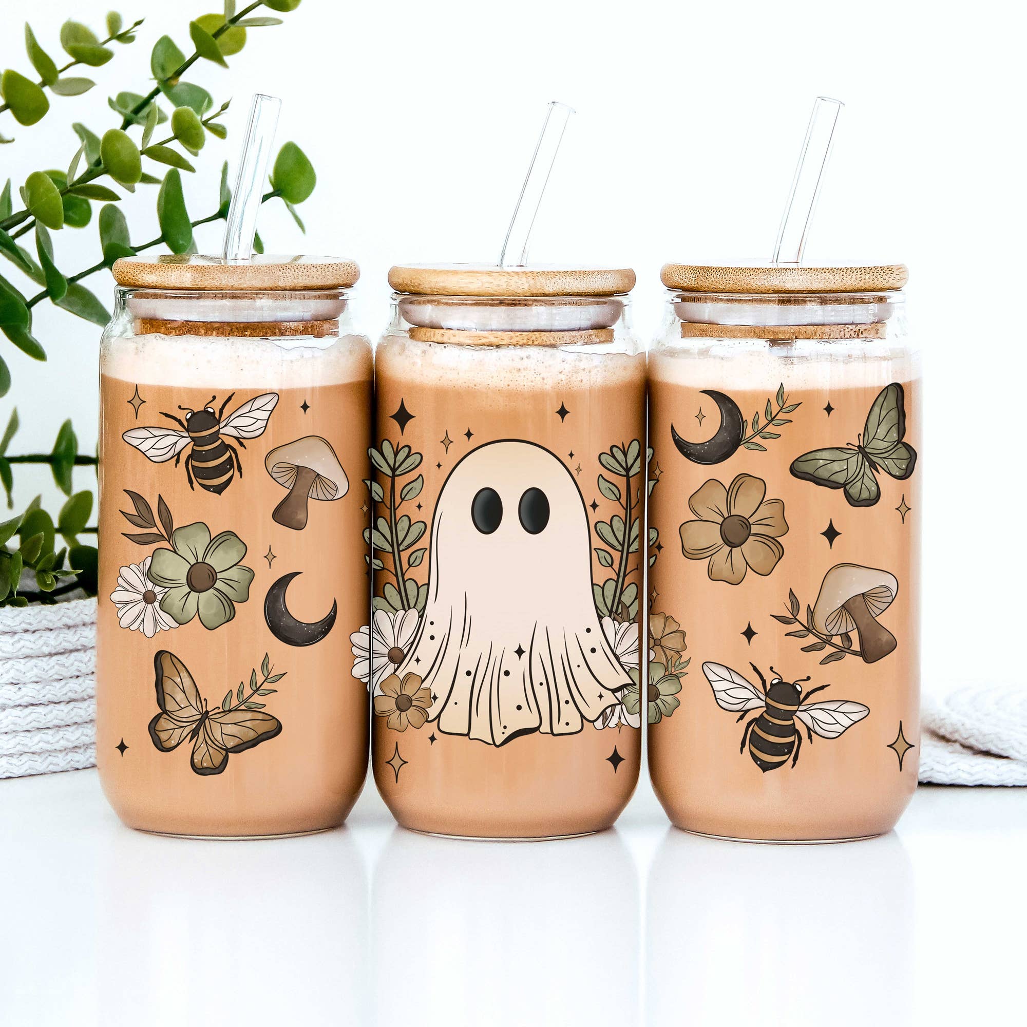 Gia Roma - Wholesale Drinking Glass/Cup - Halloween Tumblers Cute Fall Glass Cup Gifts & Kitchen Decor18