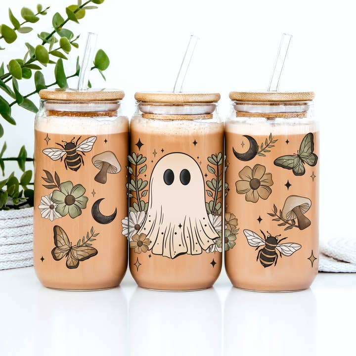Gia Roma - Wholesale Drinking Glass/Cup - Halloween Tumblers Cute Fall Glass Cup Gifts & Kitchen Decor18