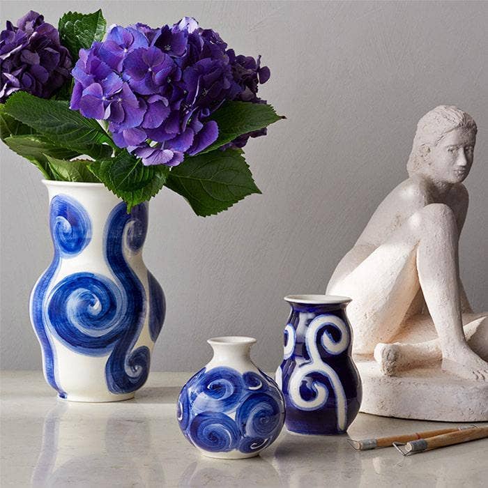 Danish Design Collective - Wholesale Vase - Kähler - Tulle - 5.1" Hand-Painted Earthenware Ceramic Vase5