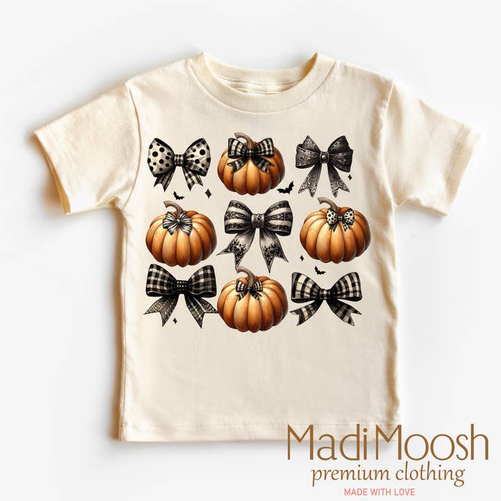 Pumpkin And Bows Fall Shirt - Halloween Tee for wholesale by Madi Moosh