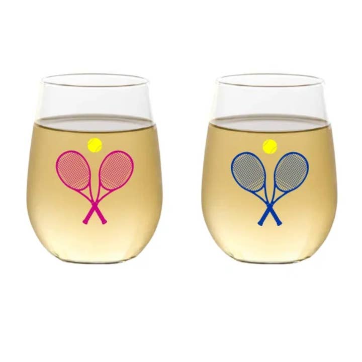 Born to Rally - Wholesale Wine Glass - Tennis Wine Tumblers- Plastic Shatterproof