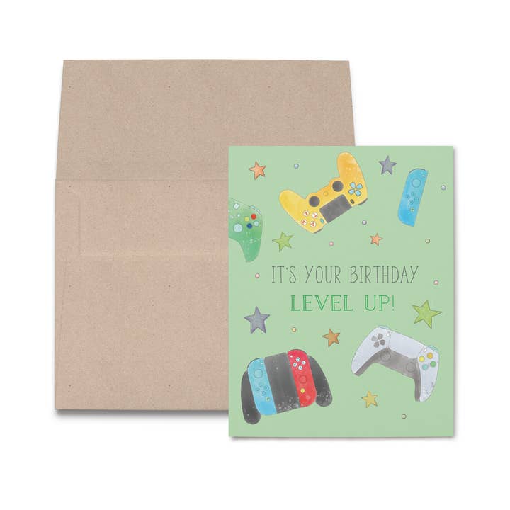 Nola Tawk - Vente Cartes d'anniversaire - Carte d'anniversaire Level Up