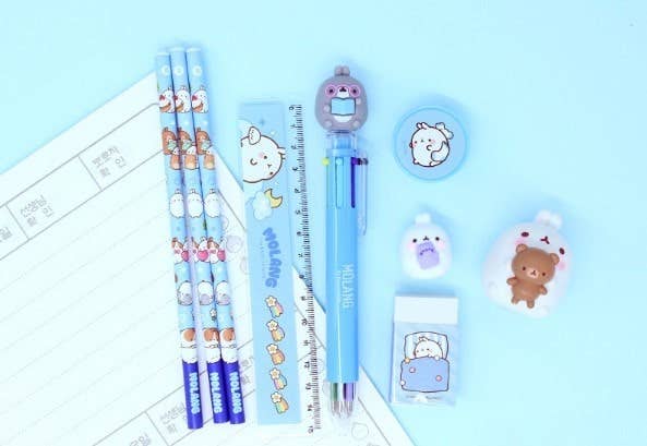 K-Wonderland - Vendita all'ingrosso Set di cartoleria/cancelleria - Set di Cancelleria Molang – Confezione Regalo di Forniture Scolastiche Carine6