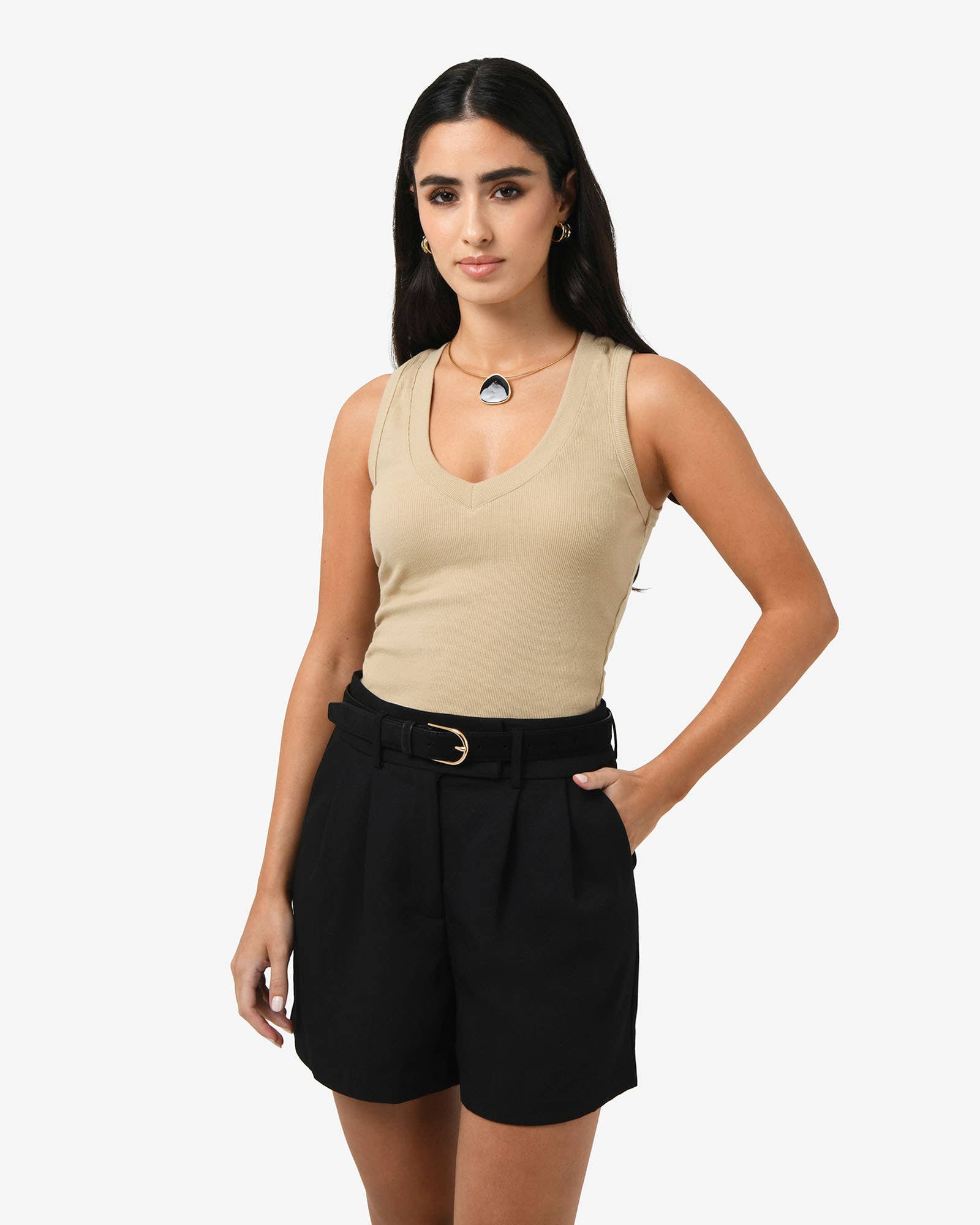 Forcast - Wholesale T-shirt – women's - Forcast Women's Devon V-Neck Singlet17