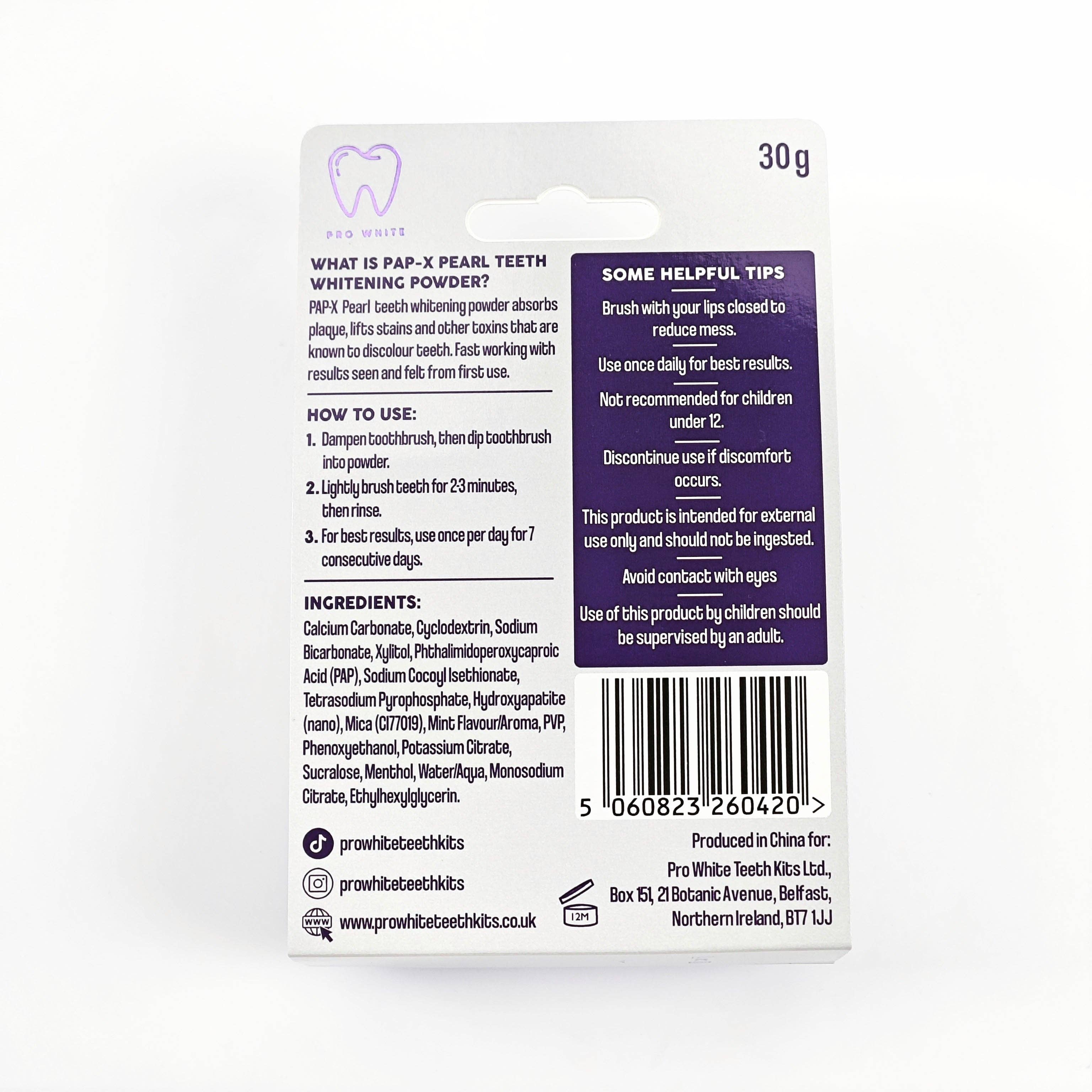 Pro White Teeth Kits - Wholesale Teeth Whitener - PAP-X Teeth Whitening Powder™2