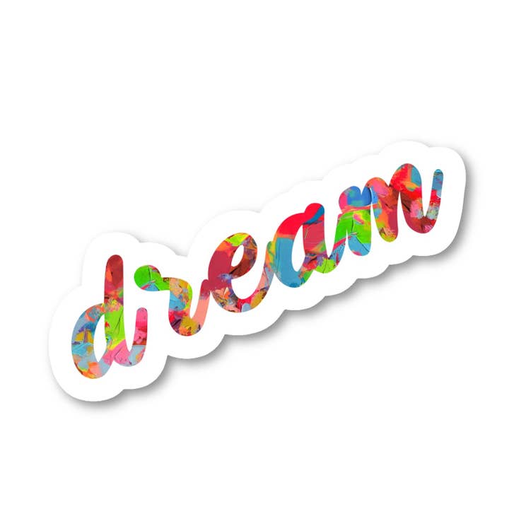 Dream Inspirational Quotes Watercolor 3 Pack - Set of 2.5, 3 and 4 Inch Vinyl Laptop Stickers - Inspirational Quotes Watercolor for Laptop, Phone, Water Bottle, Car & More Decal (3 Pack) for wholesale by FunPopStickers