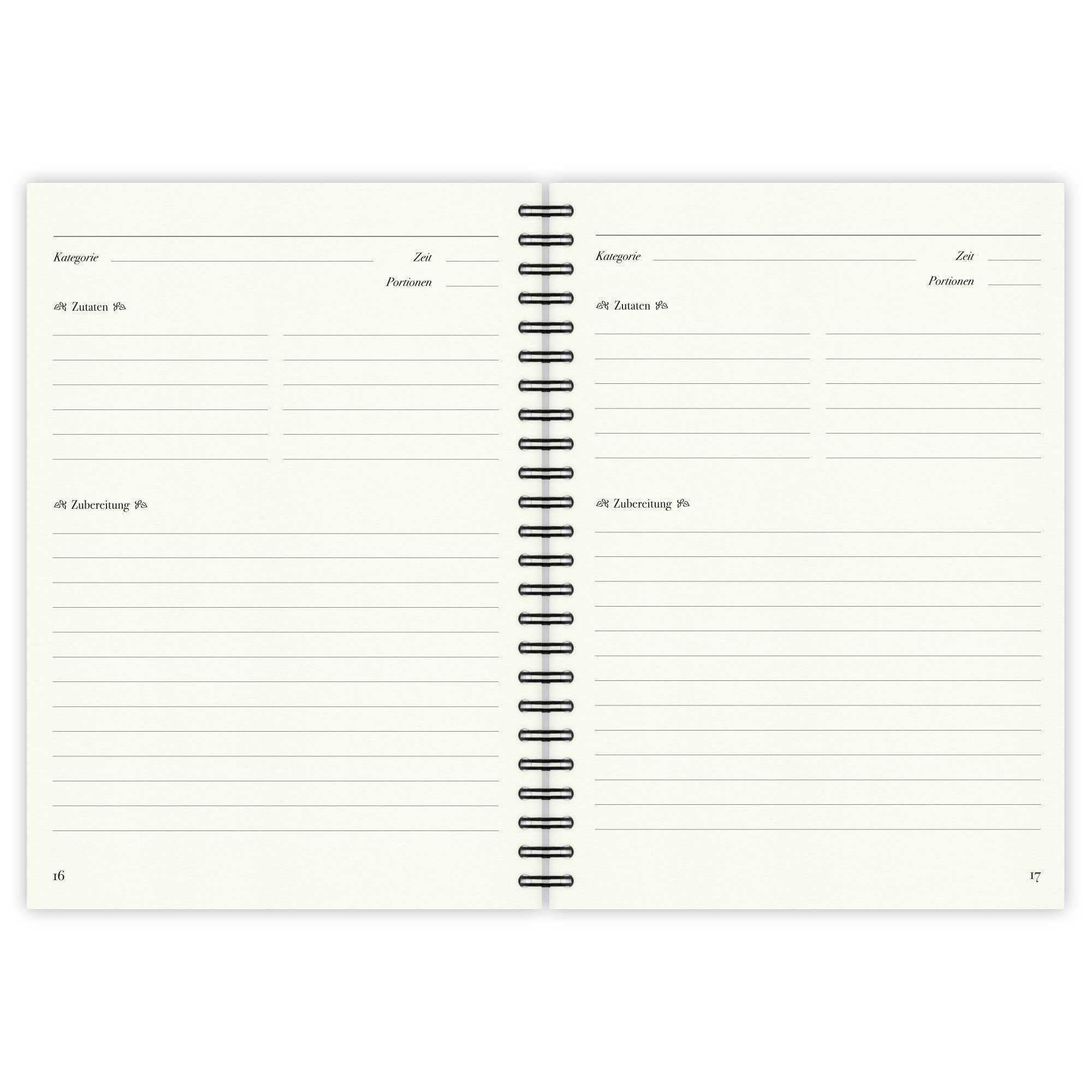 etmamu - Wholesale Recipe Card - Nature Pattern Recipe Book No. 25