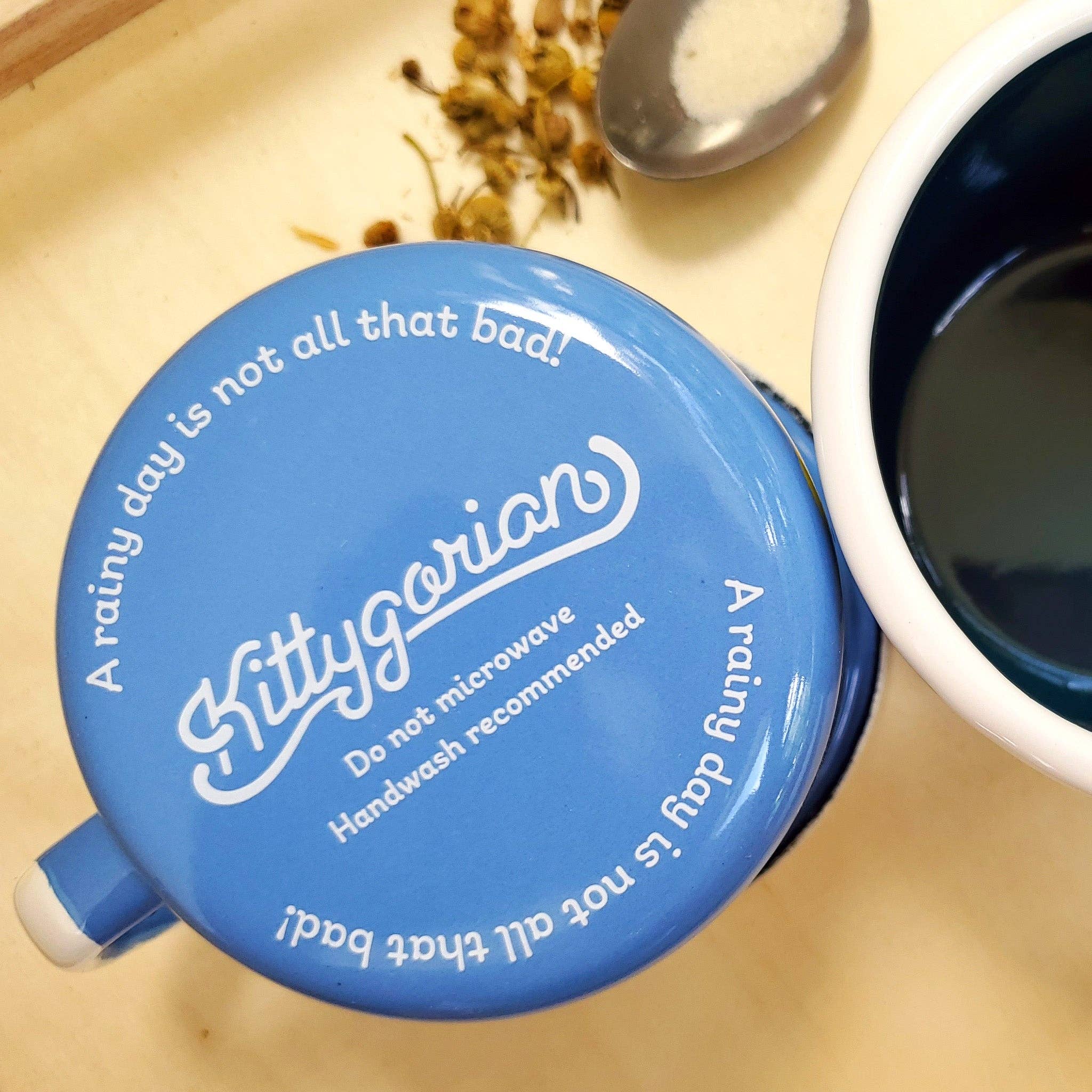 Kittygorian - Wholesale Coffee Mug - Rainy Day Enamel Mug4