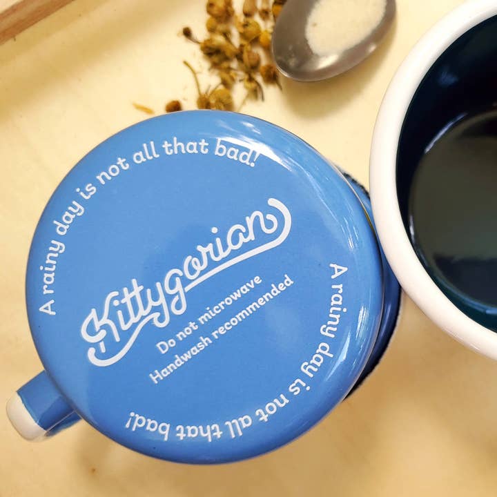 Kittygorian - Wholesale Coffee Mug - Rainy Day Enamel Mug4