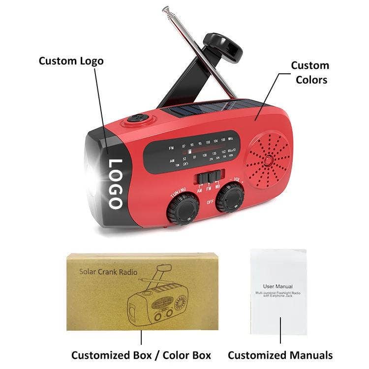 VIGOR - Wholesale Portable Charger - Earthquake disaster solar hand crank radio camping outdoor2