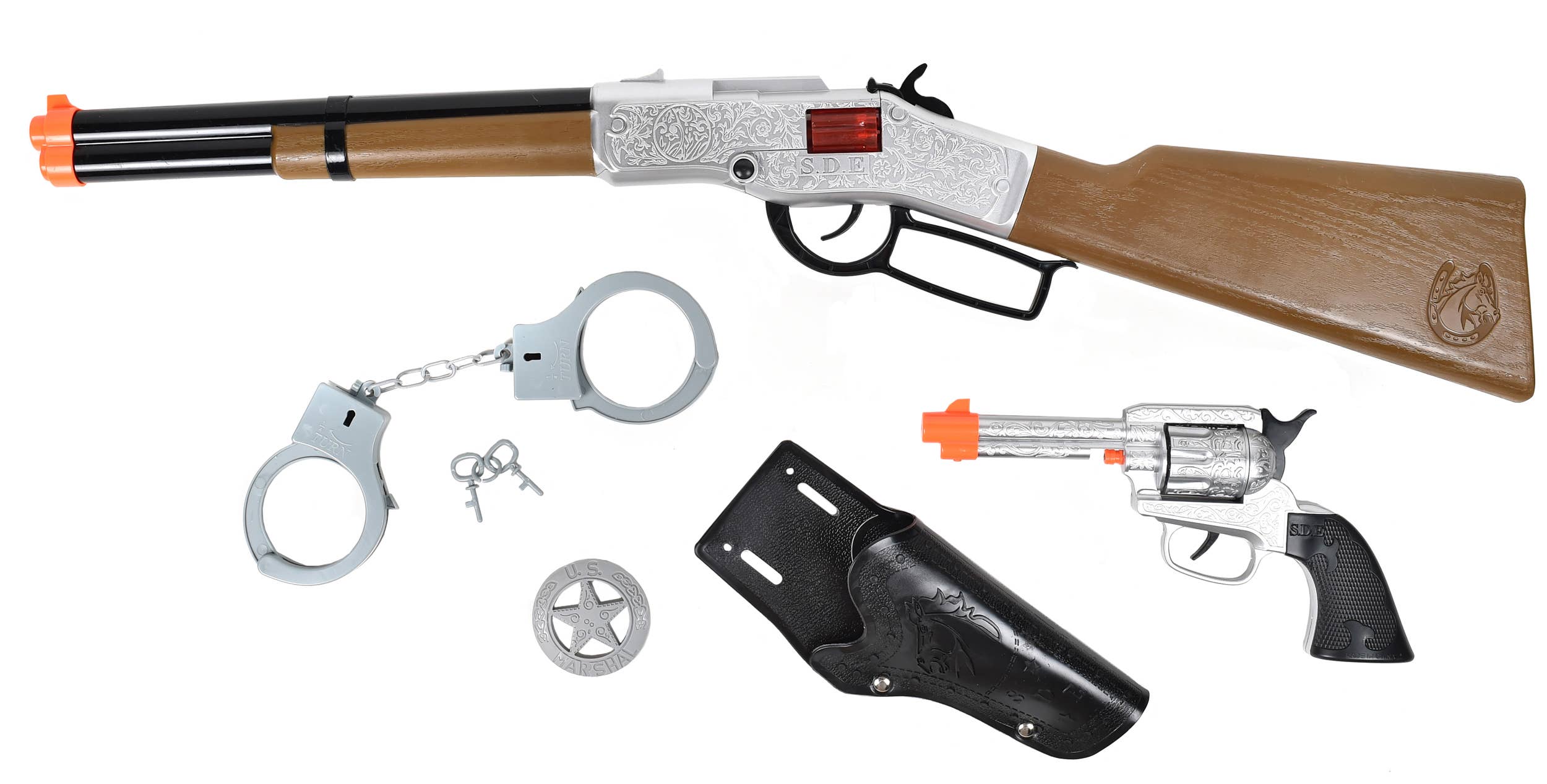 Variety Distributors - Wholesale Toy Set - Kids - Maxx Action Wild West Cap Blaster – 6 Piece Western Playset1