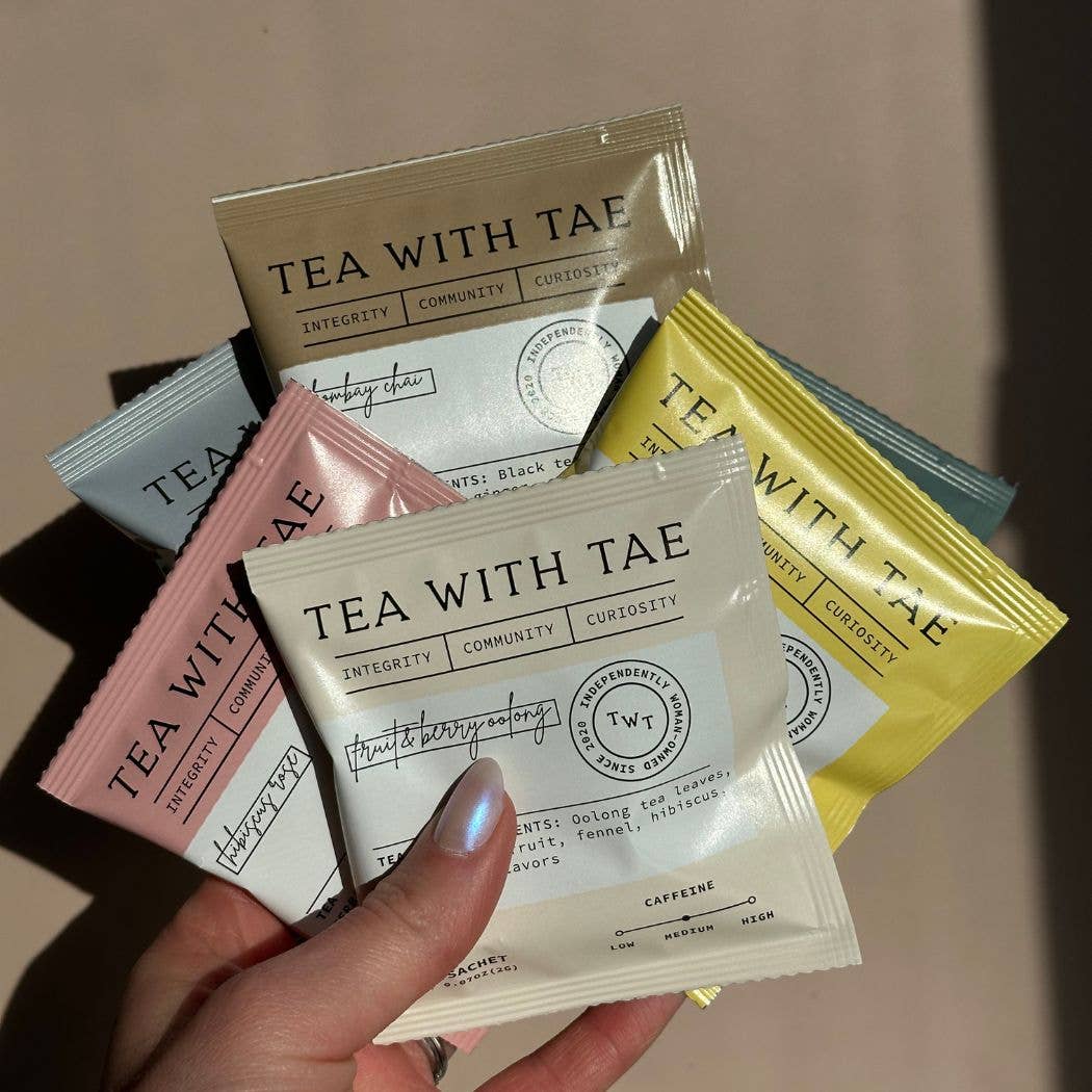 Tea with Tae – wholesale Tepåsar – Citron- och ingefärsörtte - Individuellt förpackad tepåse6