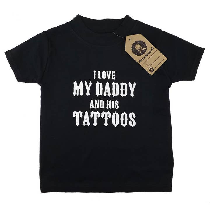 Daddys Tattoos Kids T-shirt for wholesale by Metallimonsters