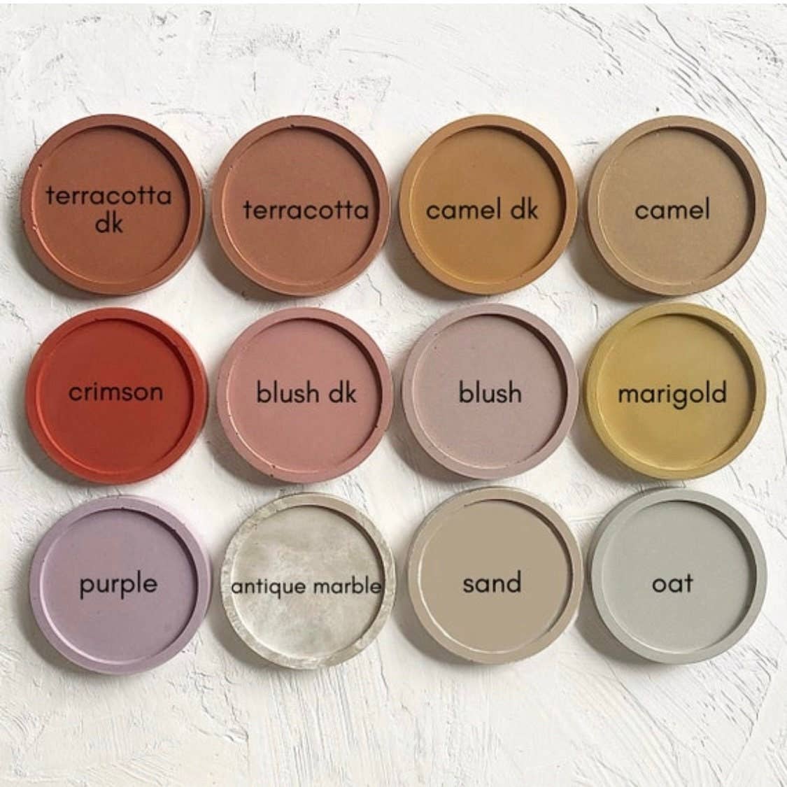 Atelier La Rouleuse - Wholesale Decorative Plate/Dish/Bowl - THEOBROMA - set of 4 concrete coasters8