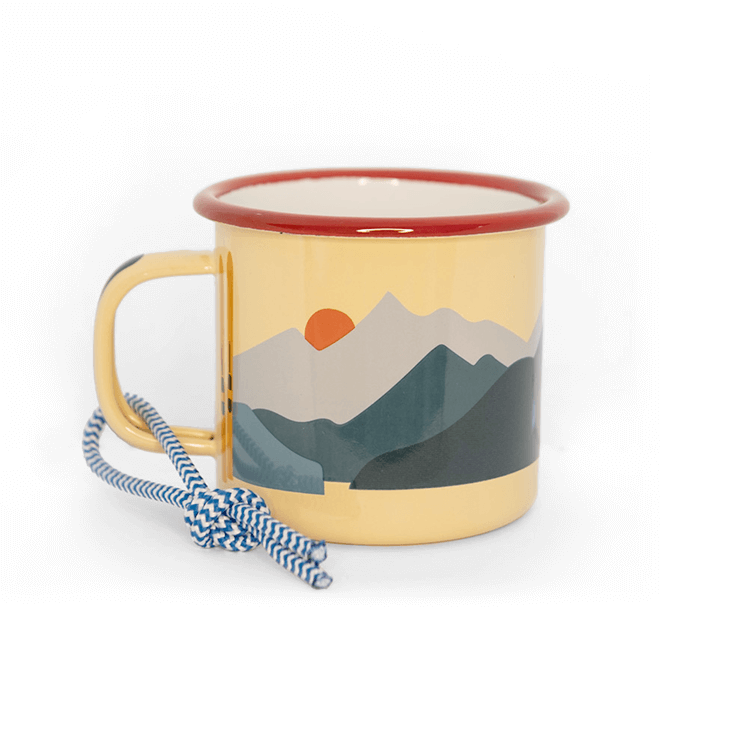 Roadtyping - Wholesale Coffee Mug - Enamel Mug Mountains1