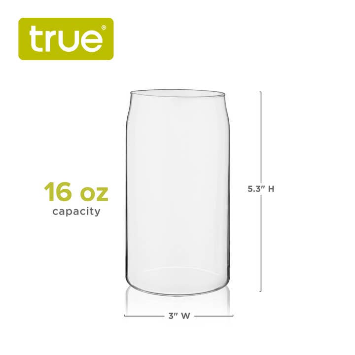 TRUE - Wholesale Beer Glass/Mug - Glass Beer Can Shaped Pint Glasses Set of 45