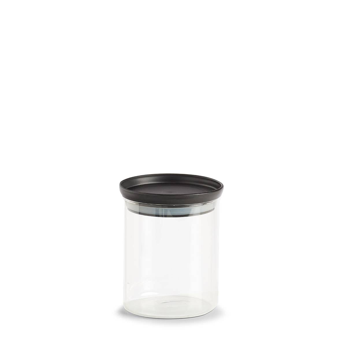 Storage jar with plastic lid, 650 ml, black for wholesale on Faire