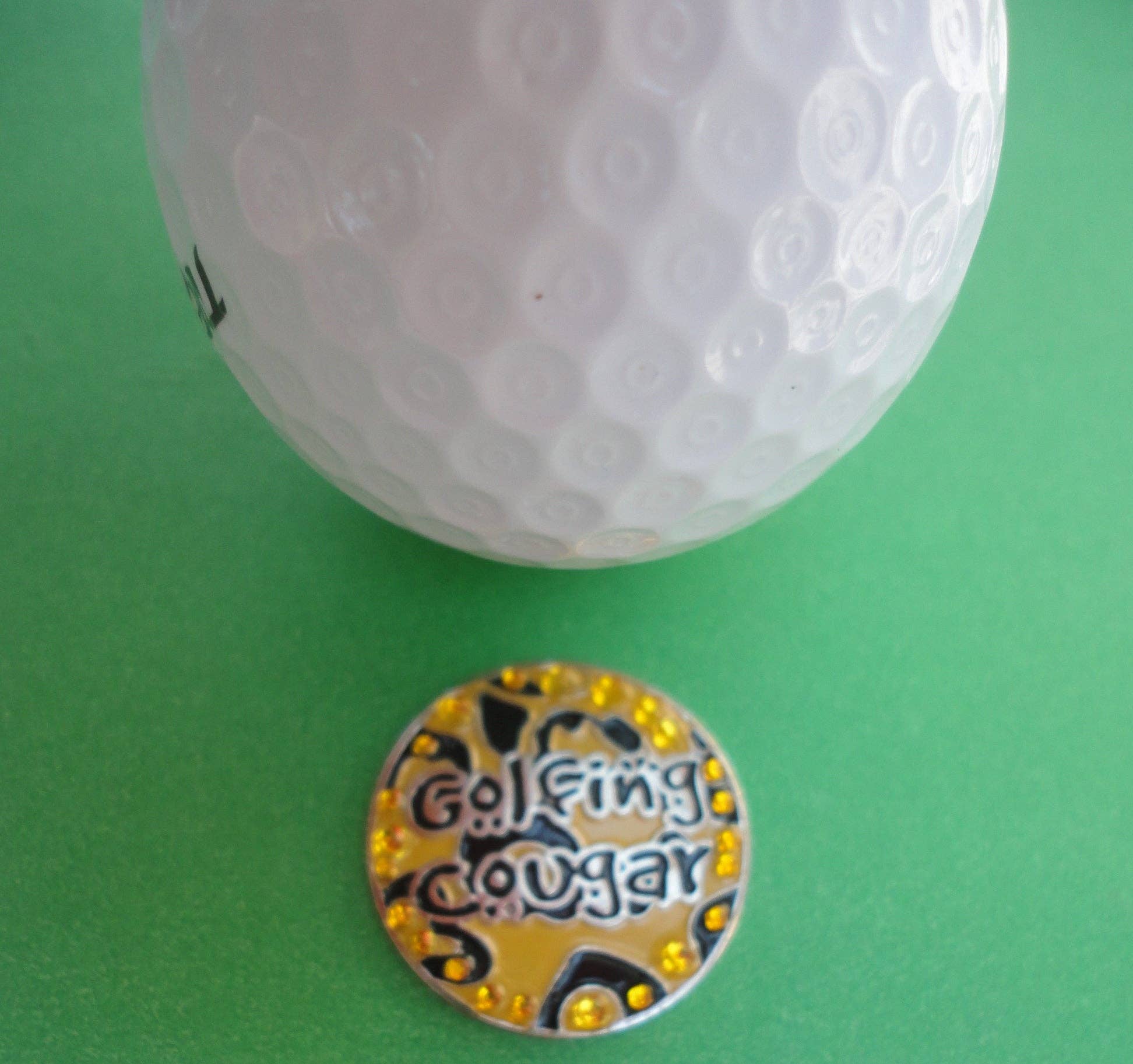 Fun Markers - Wholesale Sporting Accessories - Golfing Cougar with Crystals Ball Marker6