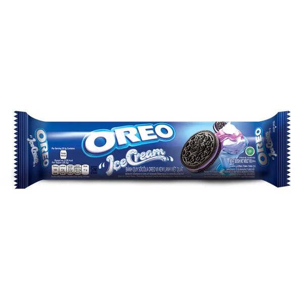 Oreo Blueberry Ice Cream (133g) (Indonesia) Box of 24 for wholesale by Pops Distro Inc