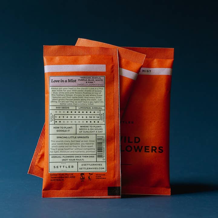 Settler Hives - Wholesale Plant seeds - Mix of Marigold, Sunflowers & Love in a Mist Seeds | 10 each5