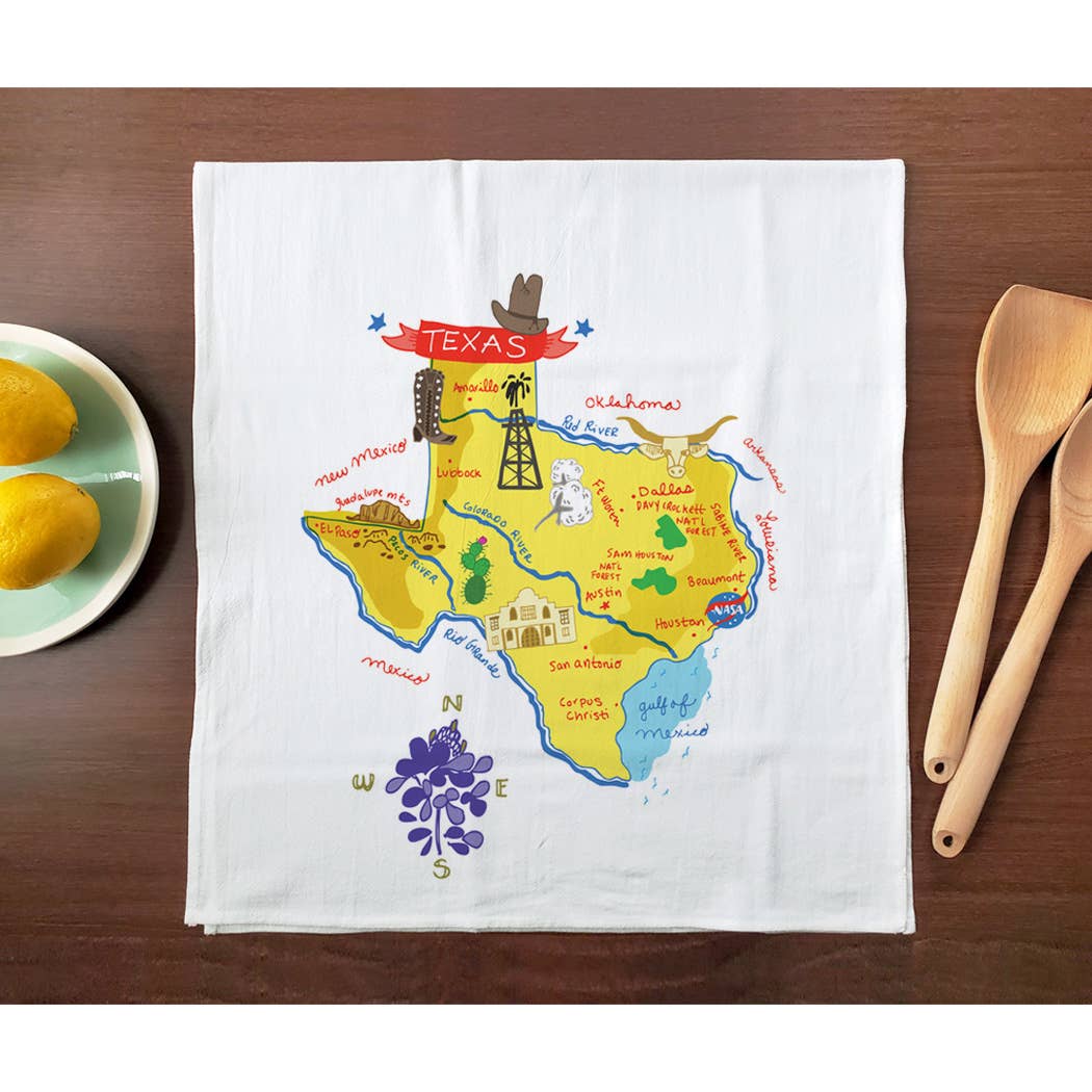 Allport Editions – Engroshandel Viskestykke – Hej USA håndklædeserie - ALLE 50 STATER HER!40