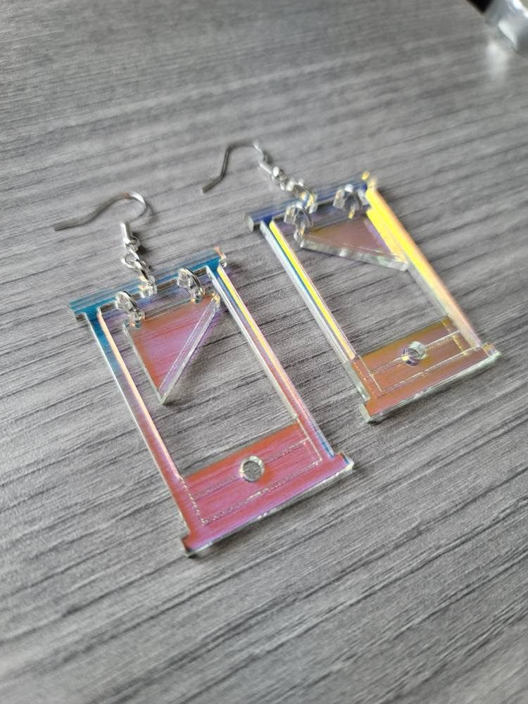 Fallen Pine Studio - Wholesale Dangle Earrings - Iridescent Guillotines0