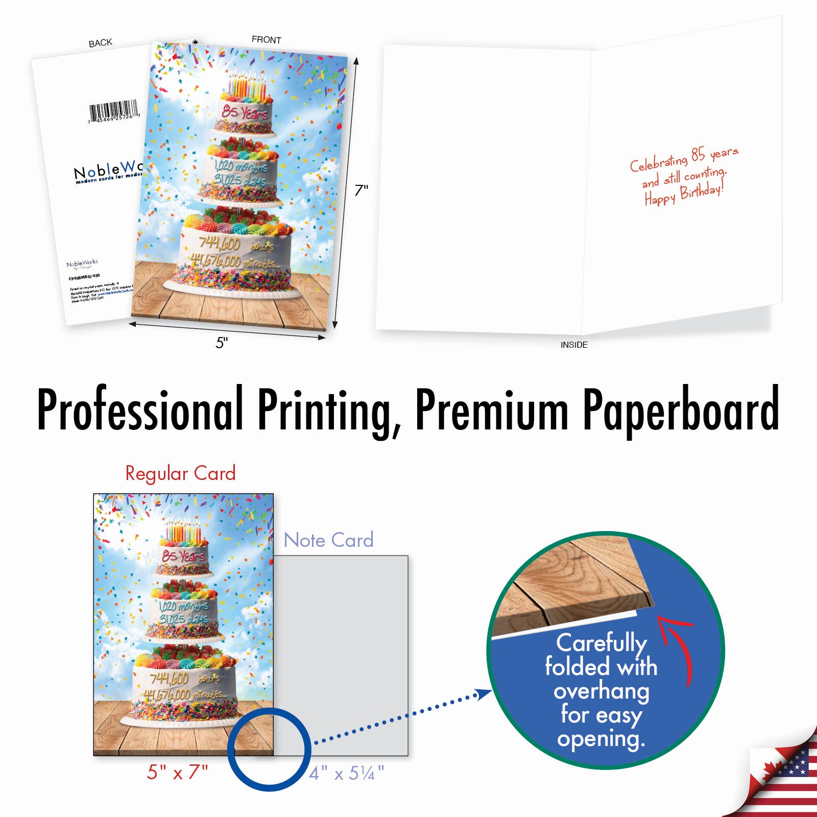 NobleWorks – Engroshandel Fødselsdagskort – Fødselsdag kort - 85 års tid tæller3