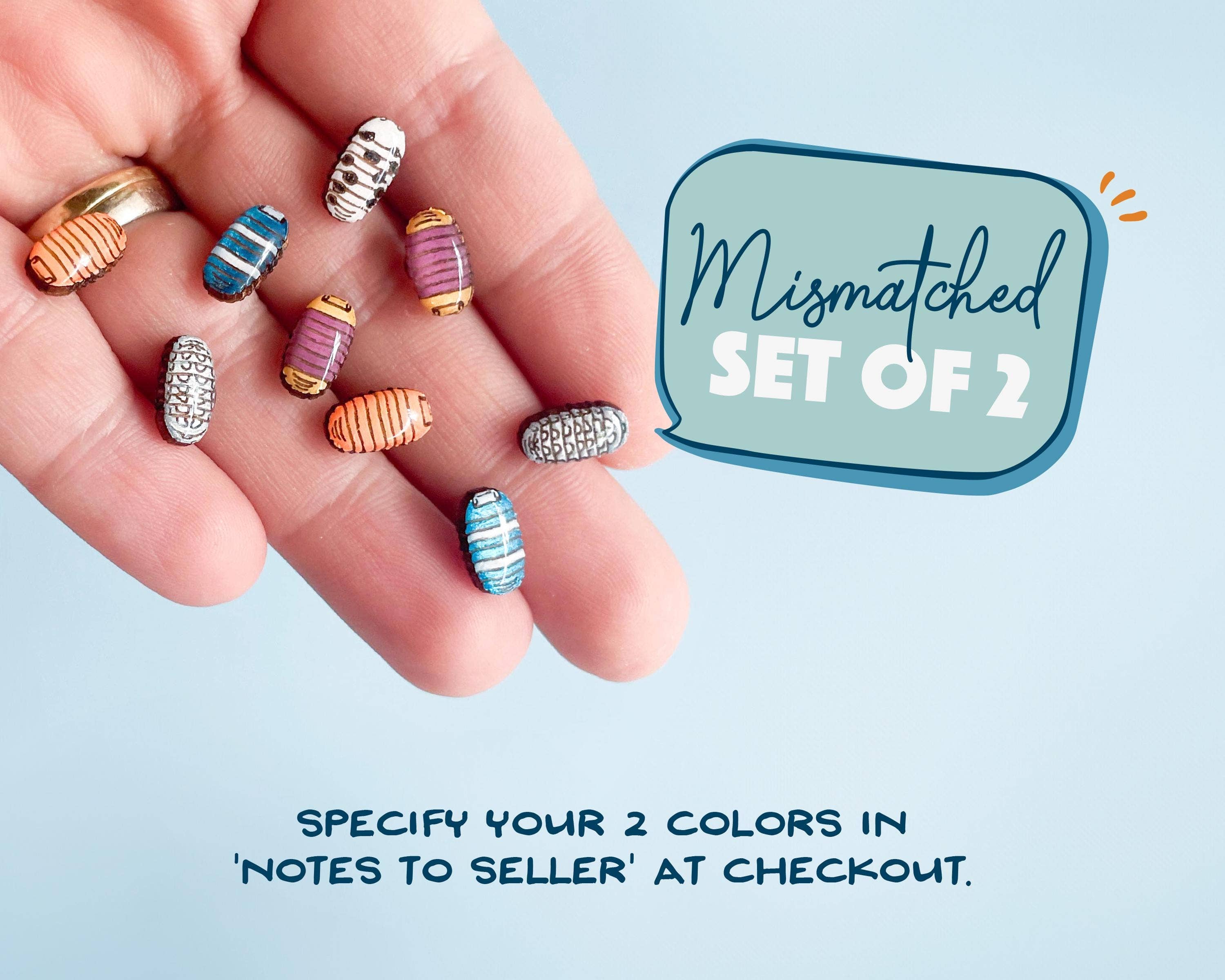 PinTonik - Wholesale Stud/Post Earrings - Isopod Earrings - Quirky Pill Bug Costume Jewelry5