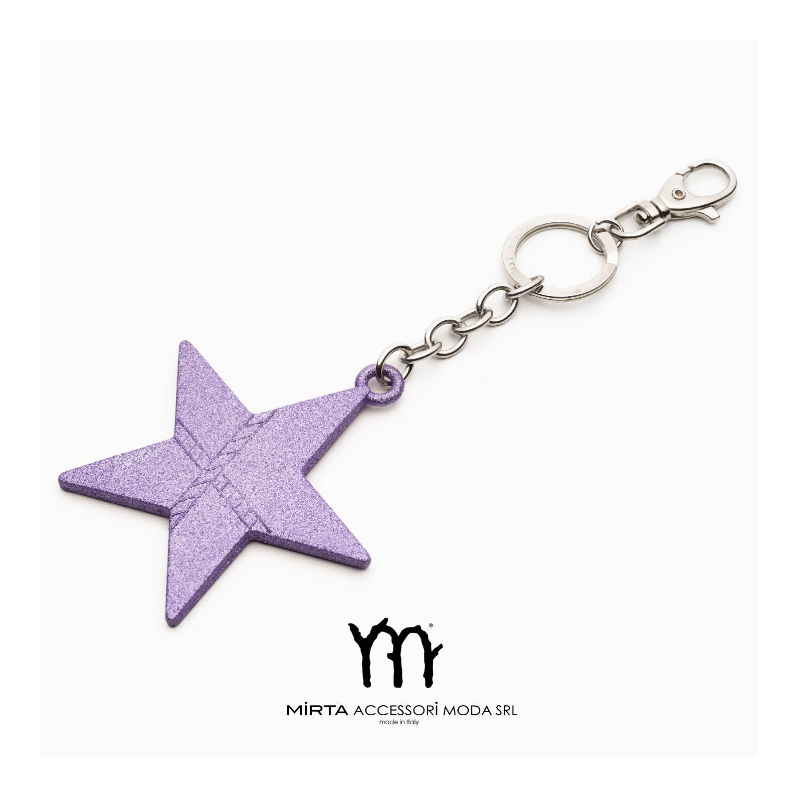 Mirta Accessori Moda - Wholesale Keychain - Women's - Glitter Star Charm Keychain1