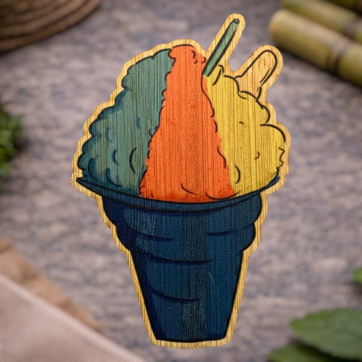 Ghiaccio tritato arcobaleno per la vendita all'ingrosso da parte di Bamboo Wood Stickers