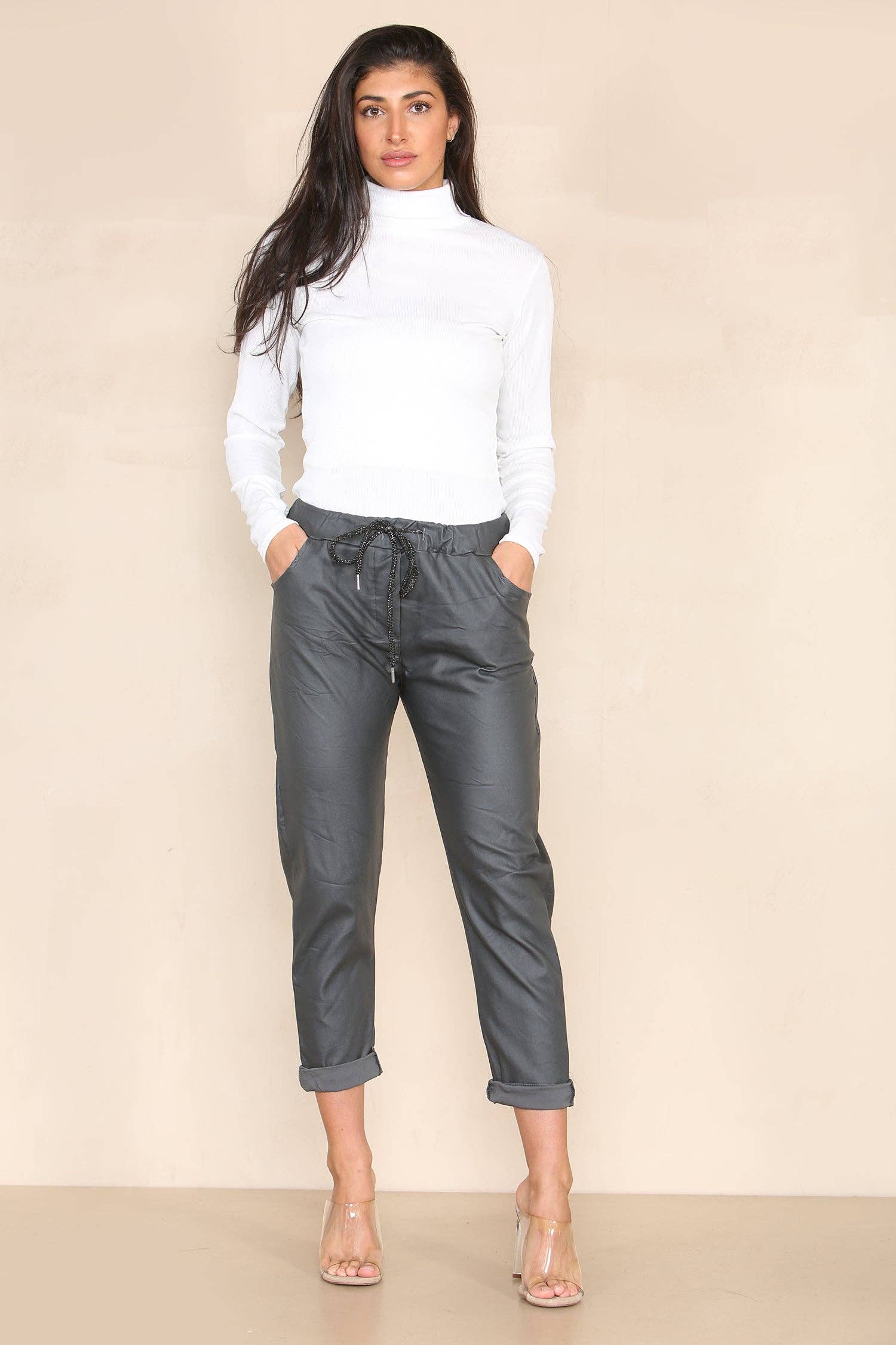 Kurt Muller – Engroshandel Bukser - Dame – Læderlook PU magicbukser21