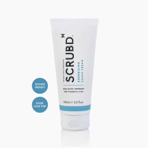 Energising Shave Cream 100ml Tube for wholesale by SCRUBD