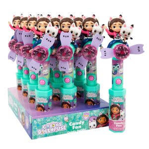 L&F Universal Goods - Wholesale Hard Candy - Gabby's Dollhouse Character Candy Fan 12/0.53OZ
