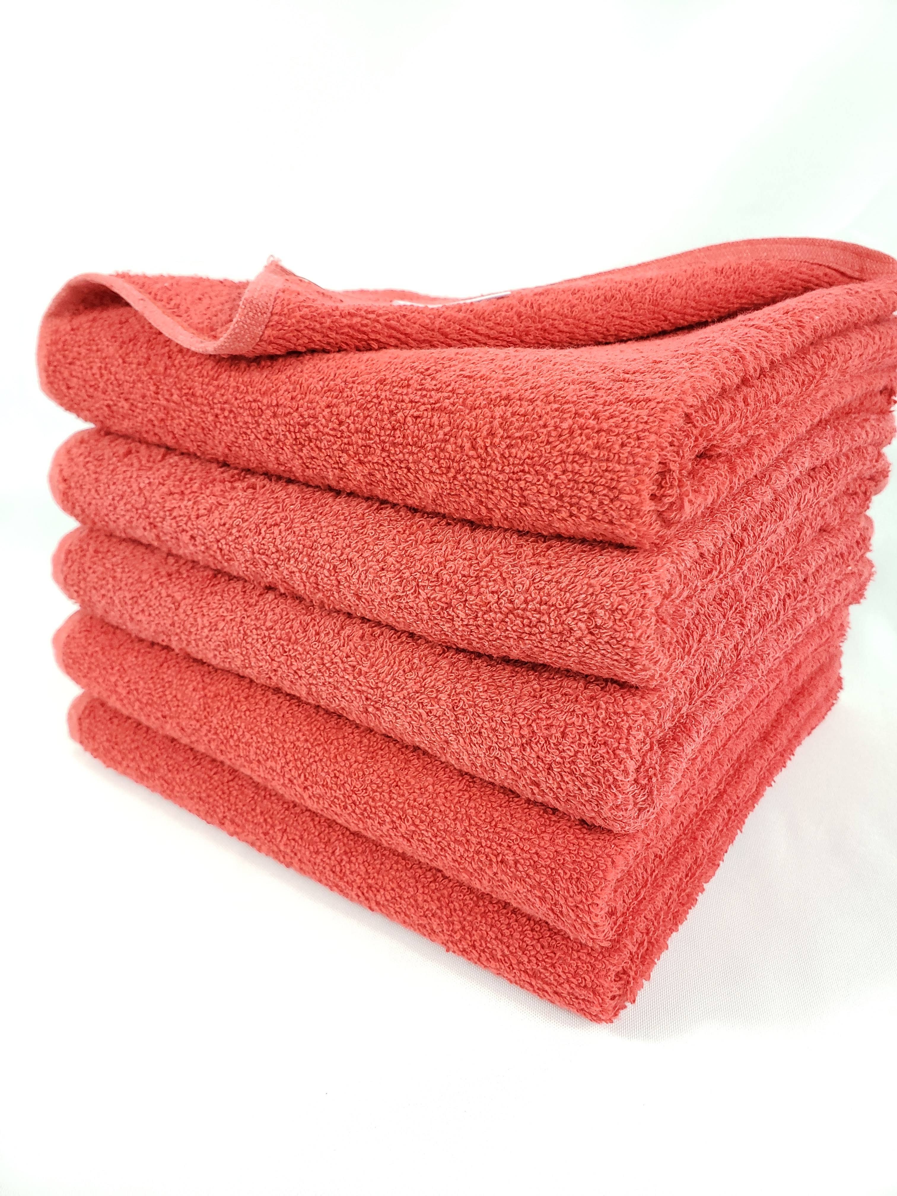EBRU Home - Wholesale Towel Set - Salon, Spa, Face or Hand Towels 6 Pack 20x36" RED11
