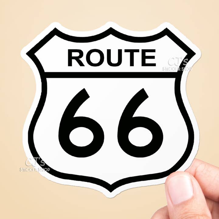 Autocolante Route 66 Vinil Decalque por atacado de CJ's Sticker Shop