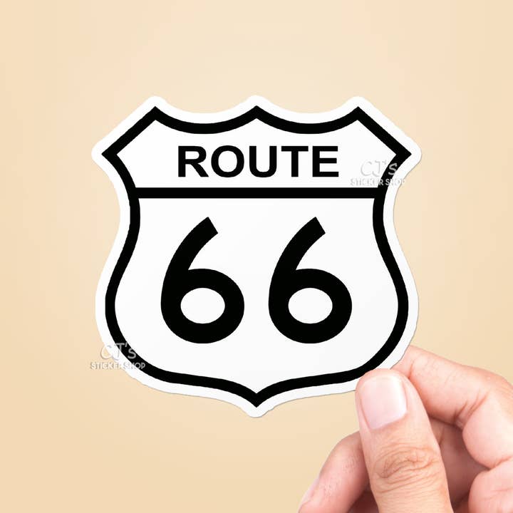 CJ's Sticker Shop - Wholesale Sticker - Route 66 Sticker Vinyl Decal