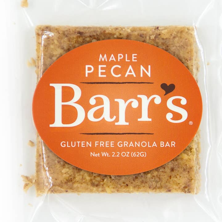 Barre granola à l'érable et aux pacanes (caisse de 12) pour la vente par Mrs. Barr's Natural Foods