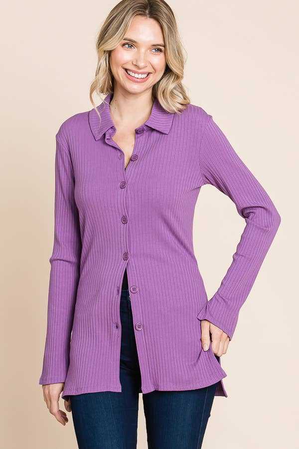 Culture Code – Engroshandel Strikket top - Dame – CRT1111L - SKJORTE MED KNAPPER16