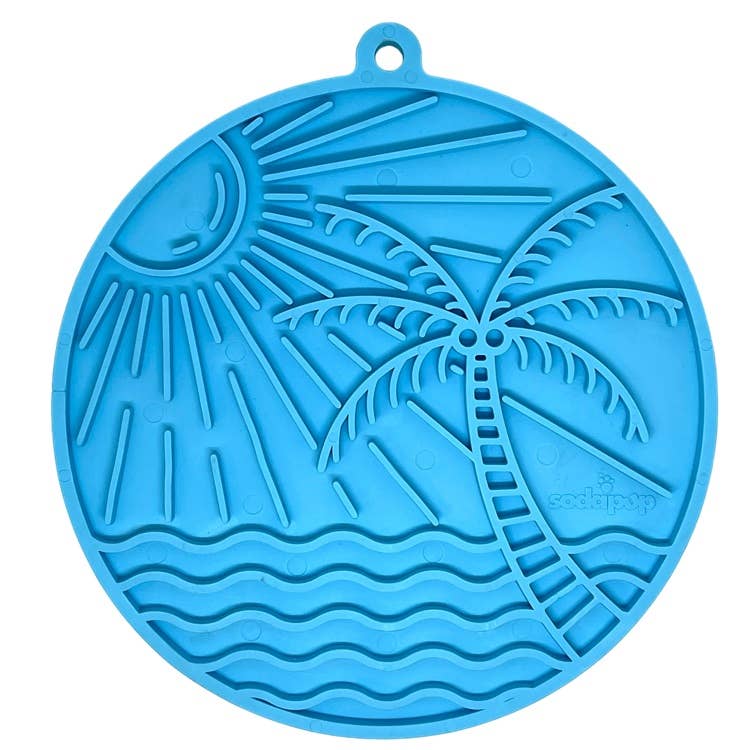 SodaPup Dog Toys - Vente Tapis de gamelle – chien - Tapis à lécher d'enrichissement Sun n' Sea eMat avec ventouses1