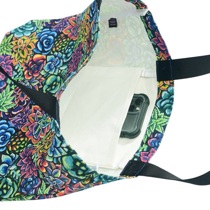 Sipsey Wilder - Wholesale Grocery/Shopping Bag - Succulent Social Canvas Shopping Tote1