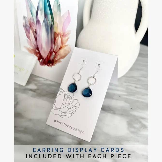 Whitelotus Design - Wholesale Dangle Earrings - Organic wired glass earrings4