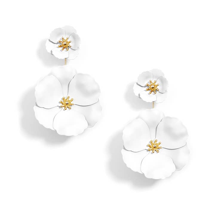 ZENZII Jewelry - Wholesale Dangle Earrings - Double Flower Drop Earring3