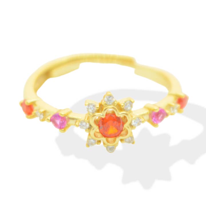 Zirconia Flower Ring for wholesale by Trepillé
