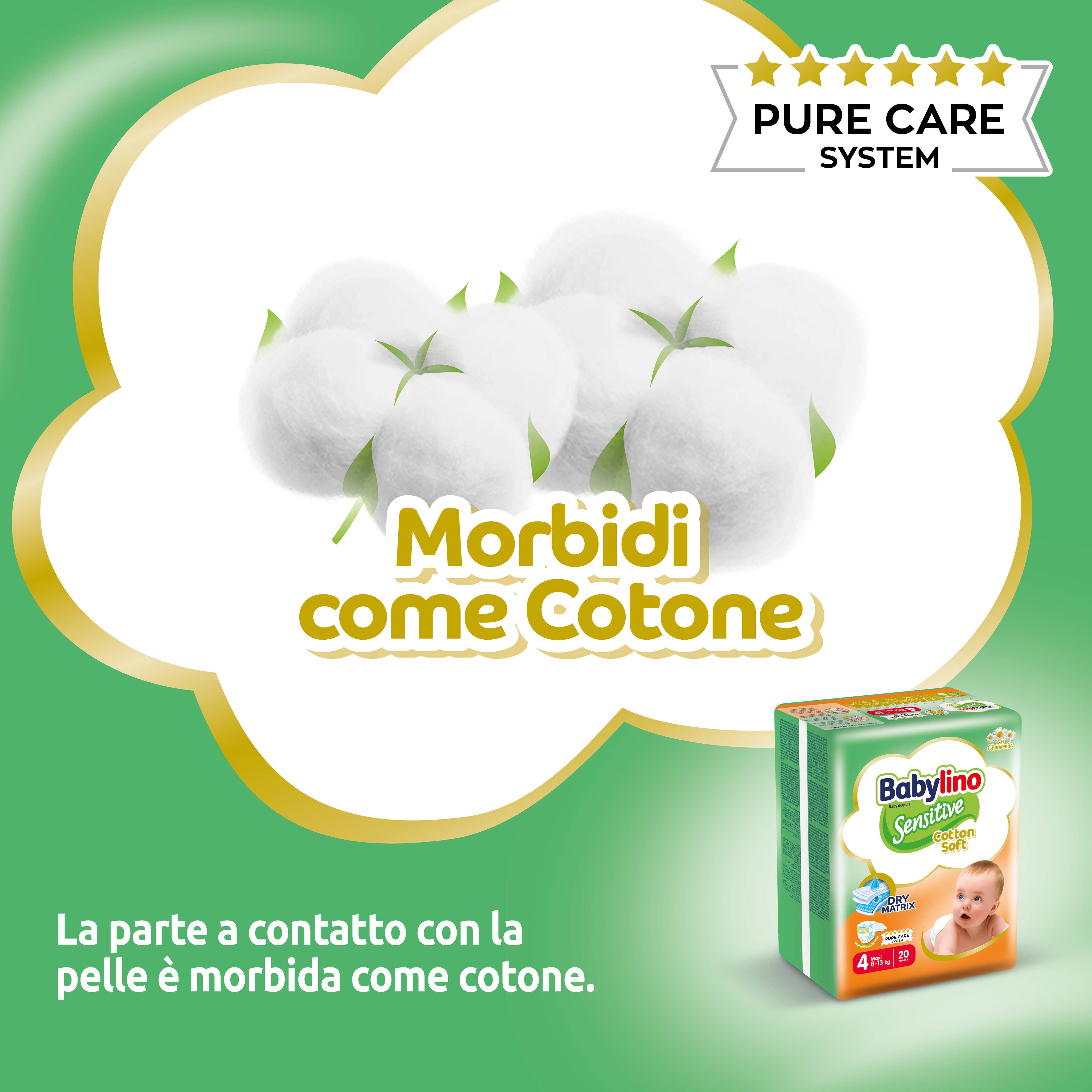 Babylino - Wholesale Diaper (Non-Cloth) - Baby - Babylino Sensitive Cotton Soft, Diapers Size 4, 20 Units7