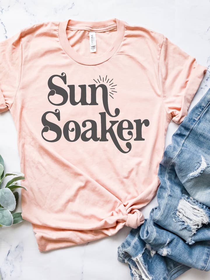 Sun Soaker Shirt, Summer Sunshine, Outdoors Good Vibes Tee for wholesale by Gerdees