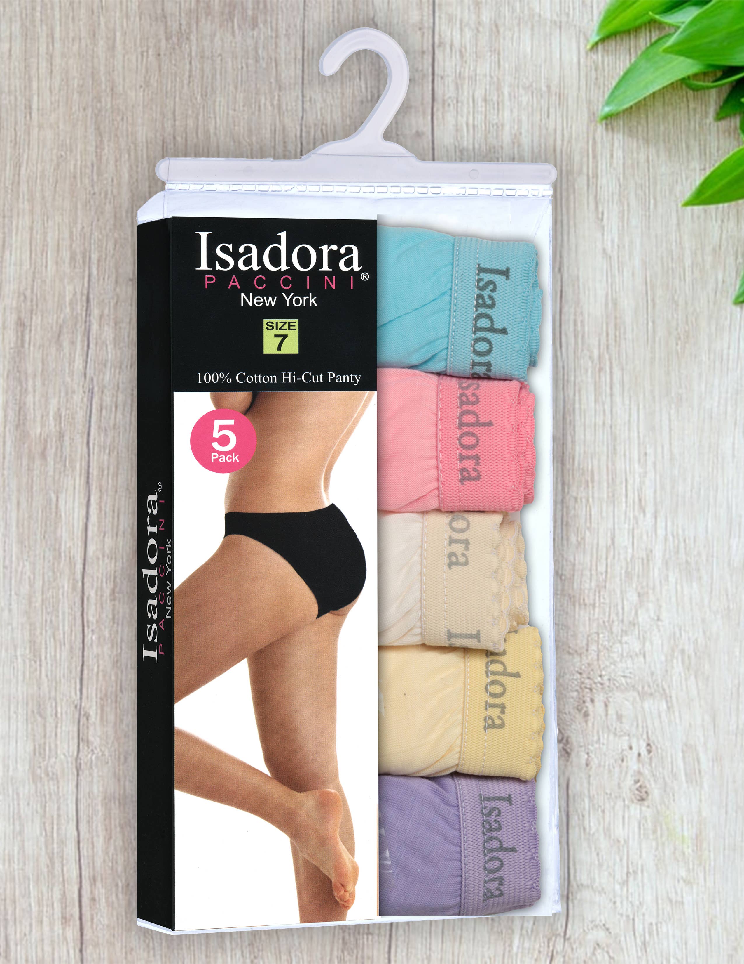 Isadora, Tipi toe, & James Fiallo - Wholesale Underwear - Women's - Isadora Women's 5 Pack Cotton Full Cut Underwear9