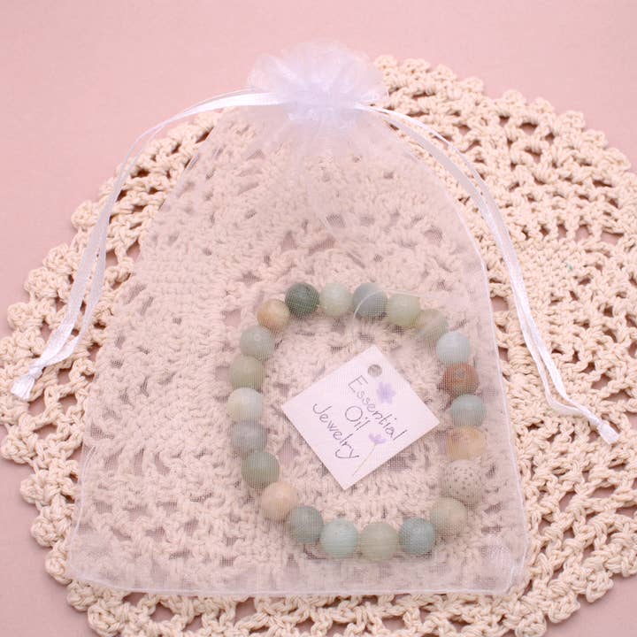 ZAD - Wholesale Aromatherapy bracelet - Amazonite Bead Essential Oil Diffuser Bracelet2