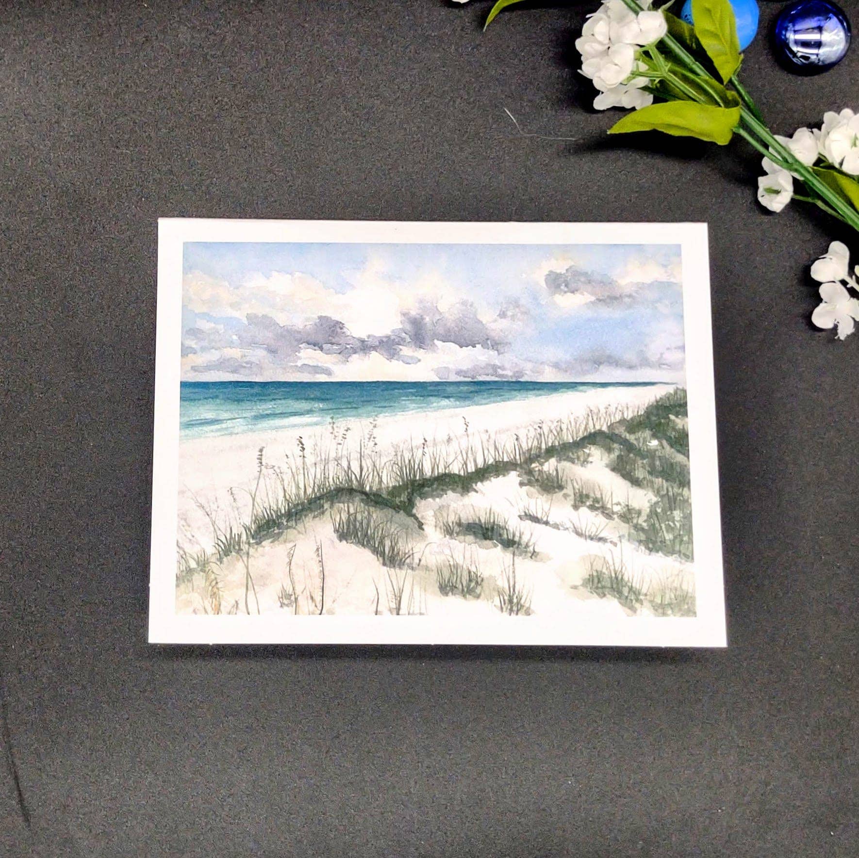 Kathryn Paul Fine Art - Wholesale Stationery/Notecard Set - Coastal Watercolor Notecard Set: Beach Scene Art Cards1