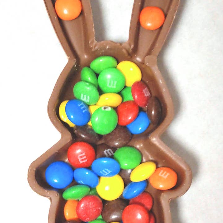 Wild Angel Treats, LLC – wholesale Chocolate-covered sweets – Gold Breakable Hollow Chocolate Easter Bunny with Candy