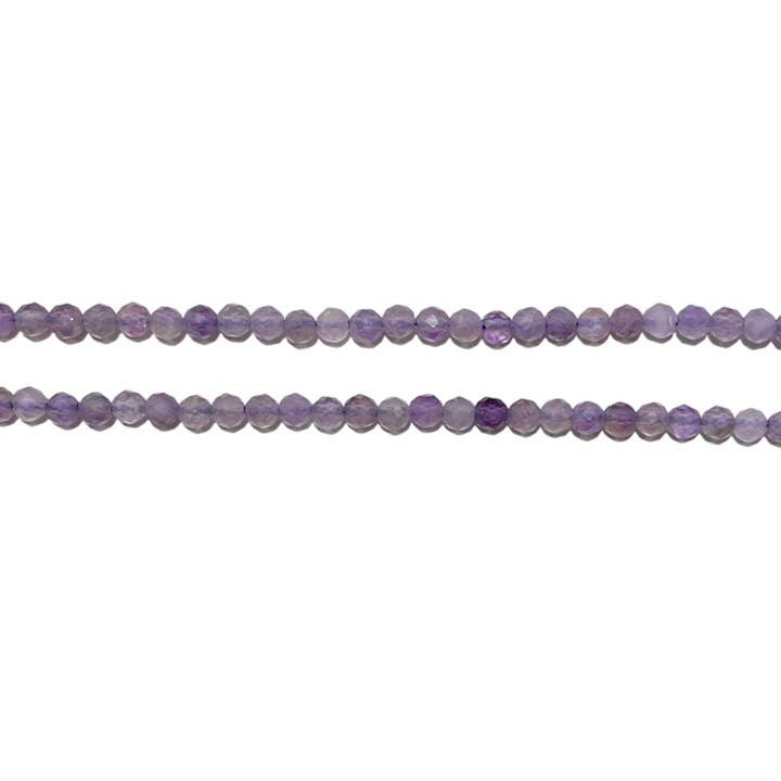 Foliesbijoux - Wholesale Beaded/Pearl Necklace - Amethyst Necklace 2-3mm gold/silver stainless steel (reference 1)1